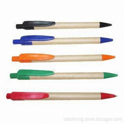 Promotional Pens, Made of Paper and ABS, Available in Various Colors